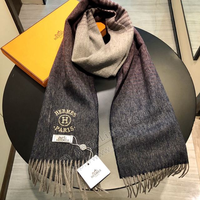 HERMES圍巾 愛馬仕男女同款圍巾 HERMES羊絨長巾  llwj6877